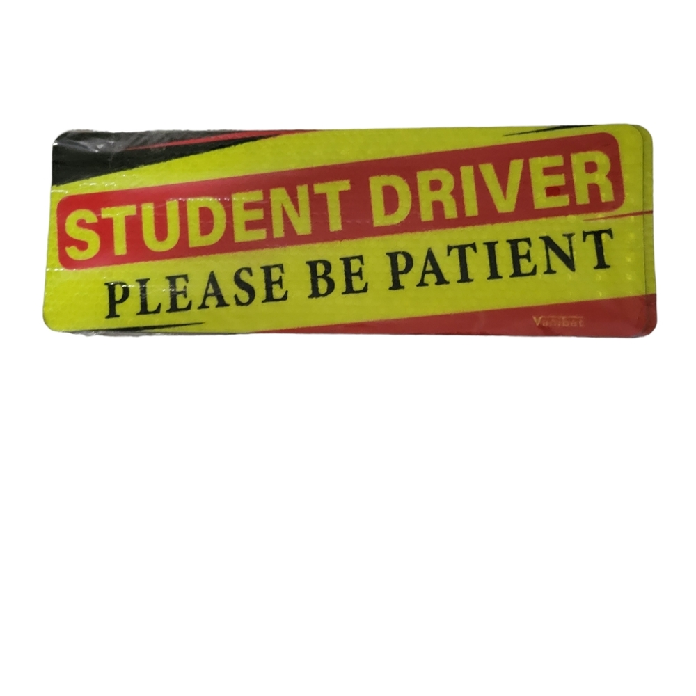 Student driver please be patient set of 3 car magnets.